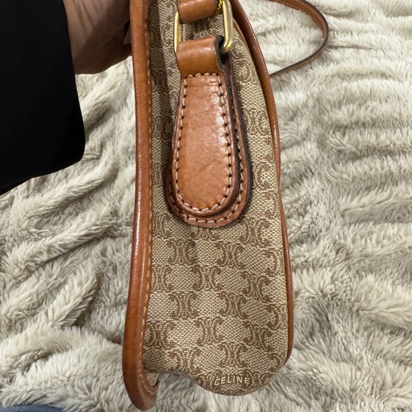 Vintage Celine Macadam Canvas & Leather Crossbody Bag - Picture 5 of 13